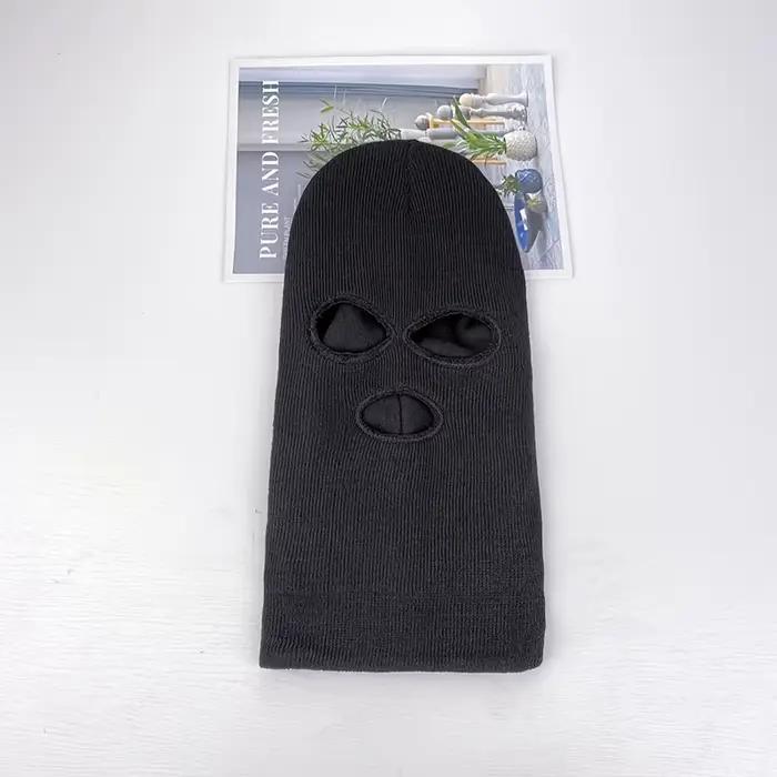 Chapeau en tricot pour sports d'hiver avec cagoule intégrée | Coupe-vent respirant