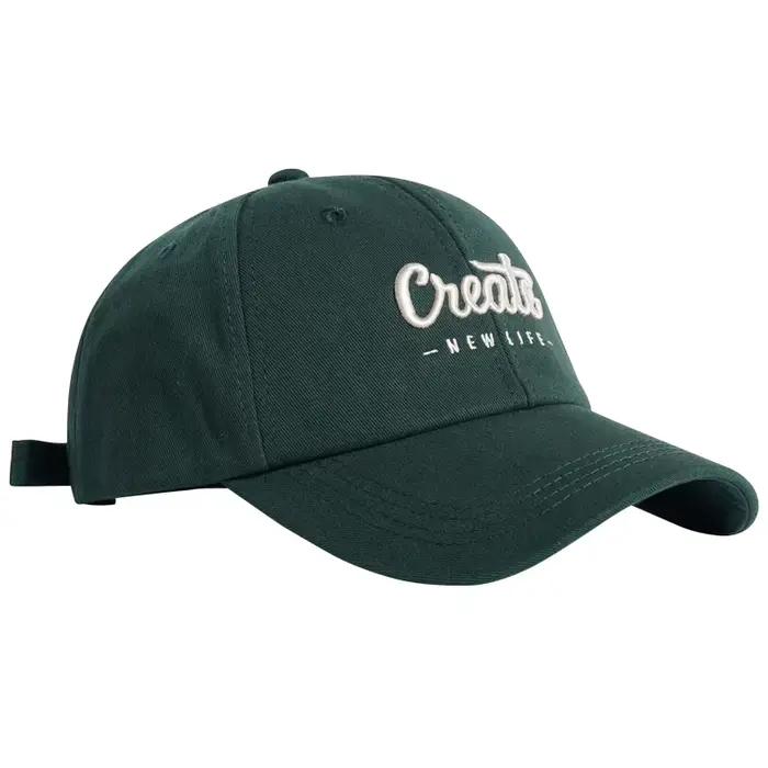 Casquette à visière brodée avec lettres tridimensionnelles pour femmes