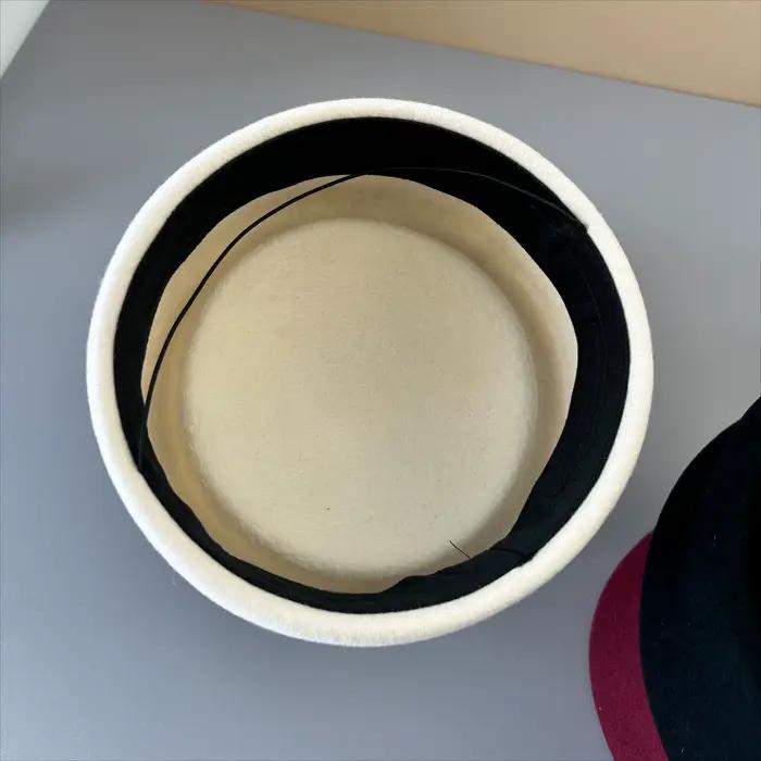 Nouveau rétro imprimé léopard 100% laine feutre Fedoras chapeau pour femmes pain citrouille bérets hiver dames Ins
