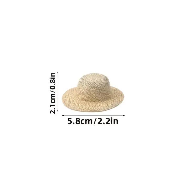 6 chapeaux en tissu beige