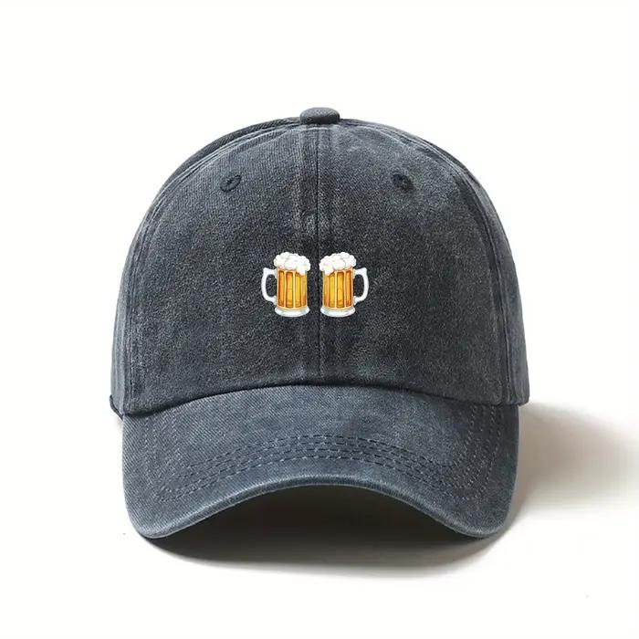 Casquette de baseball imprimée bière, un incontournable pour les fêtes et les rassemblements, adaptée aux hommes et aux femmes dans un style tendance