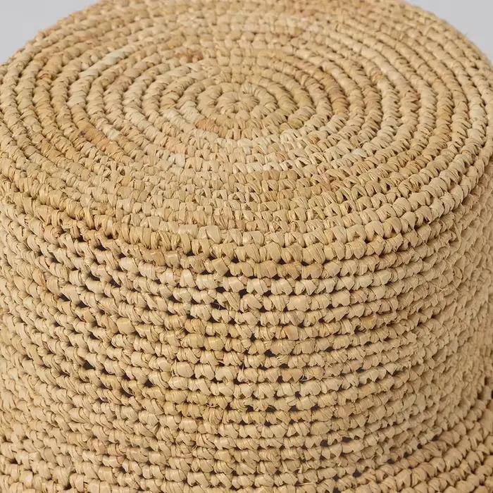 Chapeau de pêcheur en paille crocheté à la main