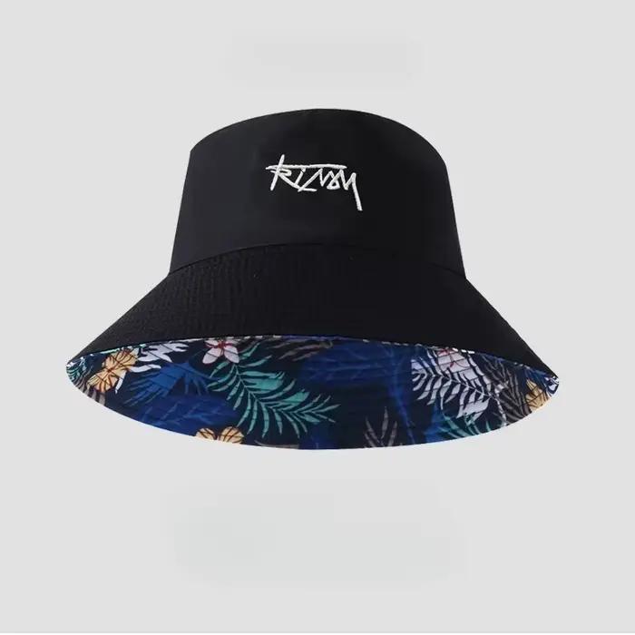 Chapeau seau d'été à grande tête avec lettres pour hommes et femmes