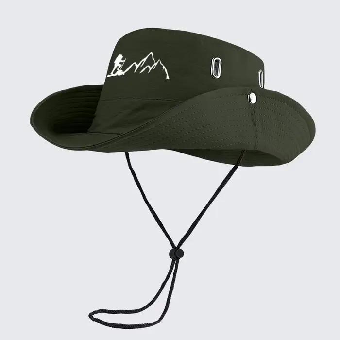 Chapeau de pêcheur Hiker and Mountain Polyester Large Bord Randonnée Camping Occasions Extérieures