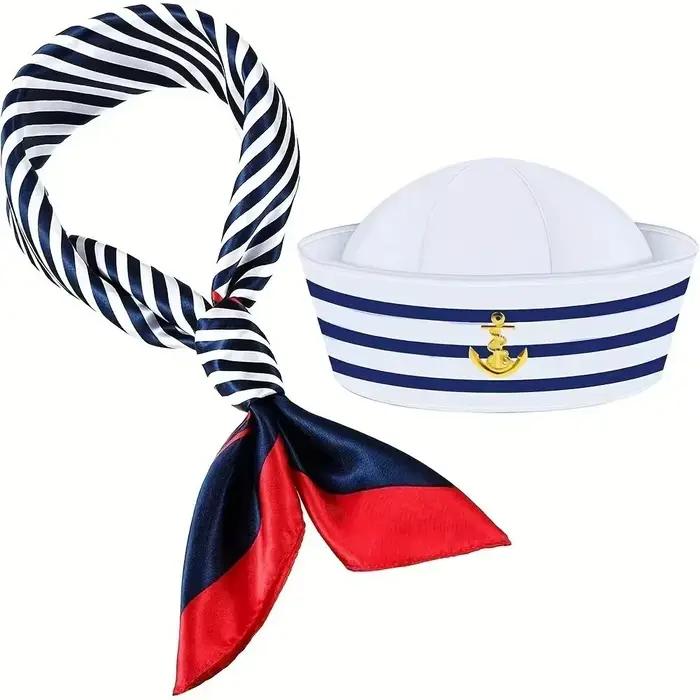 Costume de bateau, chapeau de capitaine de Yacht