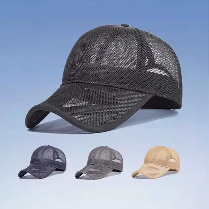 Casquette de camionneur grande taille homme chapeau de soleil maille complète pointe longue 11cm sport plein air couleurs variées