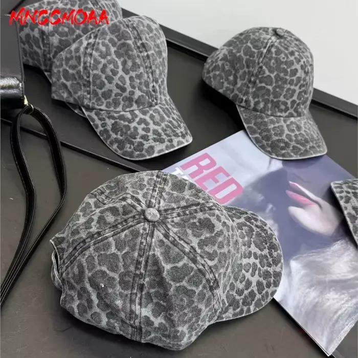 Casquette de baseball vintage à imprimé léopard tendance pour femme 2026