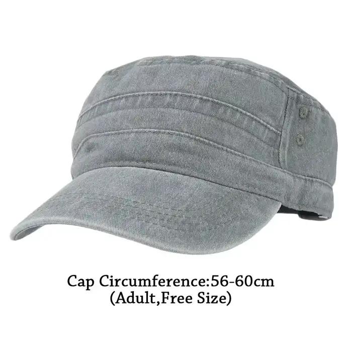 Casquette plate en coton pur grande taille pour homme