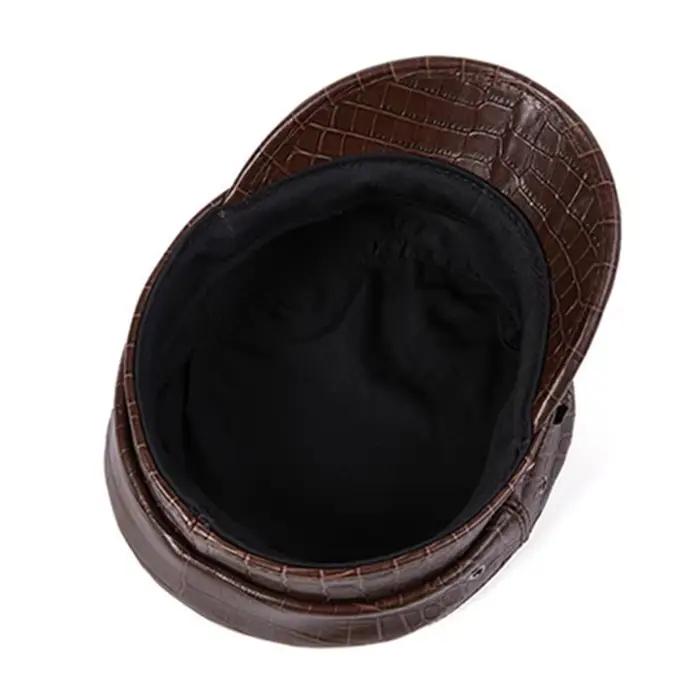 Chapeau en cuir naturel