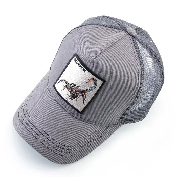 Casquette de Camionneur Streetwear avec Patch Scorpion Casquette de Baseball Hip Hop Accessoire Mode Unisexe Protection Solare Confortable Occasions Extérieures
