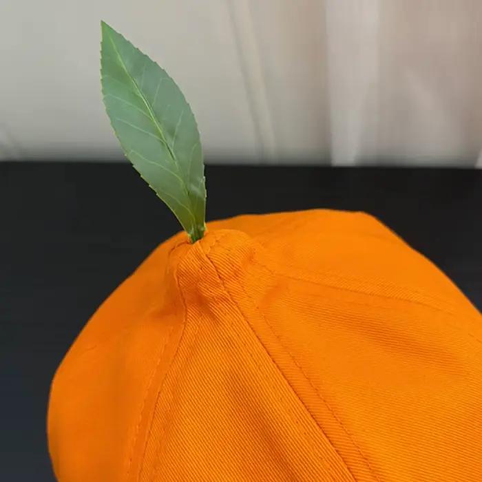 Casquette de baseball polyvalente en coton orange