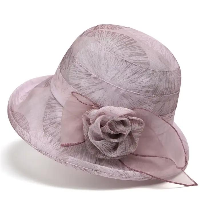 Nouveau Chapeau Bob Femme Printemps-Été Respirant à Calotte Ronde