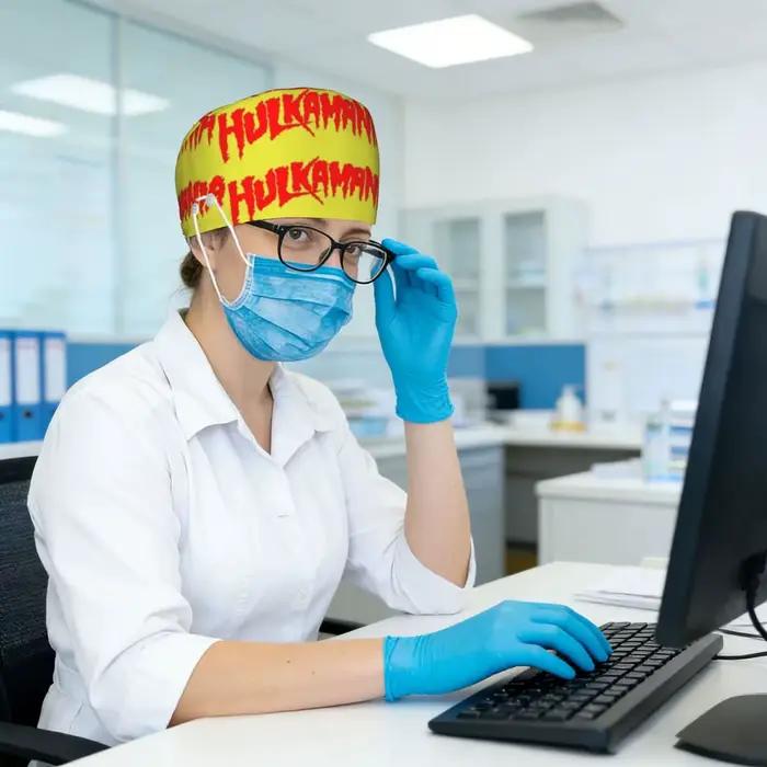 Hulk Hogan Hulkamania – Bonnet chirurgical réglable pour hommes et femmes
