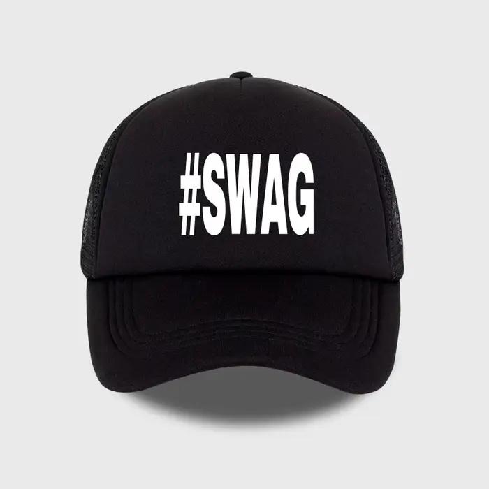 Casquette en maille éponge SWAG Bold chapeau de soleil léger sport pour homme et femme hip hop streetwear skateboard tenues décontractées four seasons