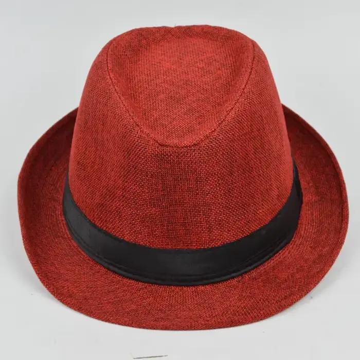 Beau chapeau en lin pur coton Jazz pour hommes