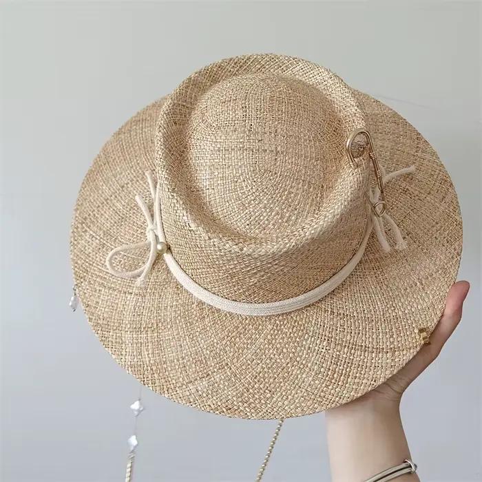 RAFFIA matériel chapeau de paille personnalisé sisal