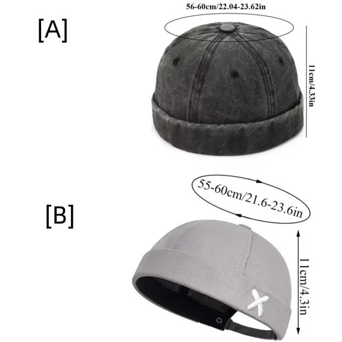 Casquette Docker en Denim sans bords chapeau solide pour homme et femme ocassions décontractées printemps automne ajustable en coton