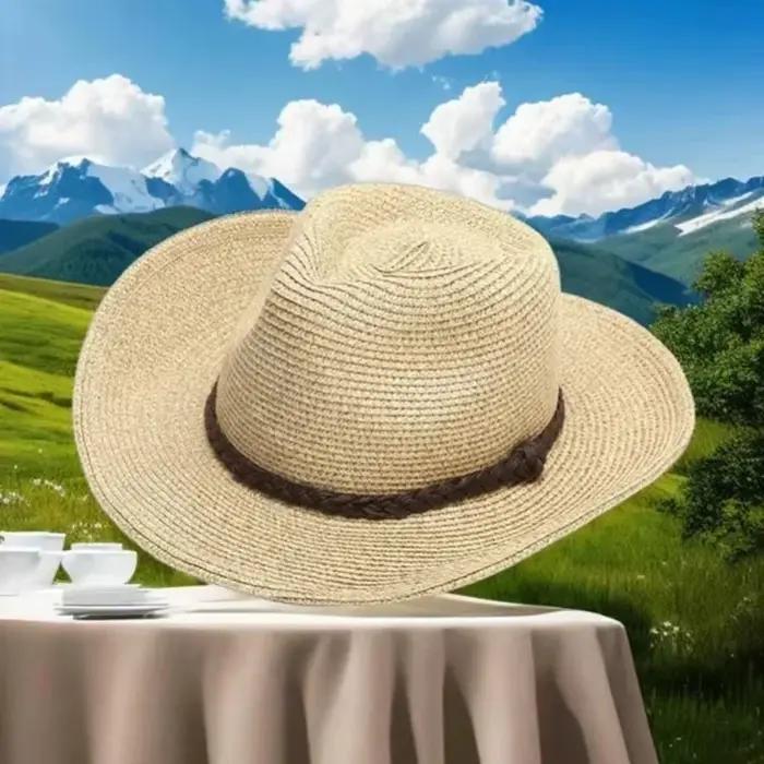 Nouveau Chapeau de Paille Panama Jazz XL Grande Taille 62cm pour Femme et Homme