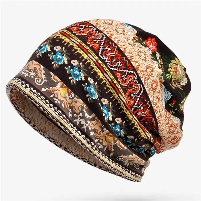 Automne unisexe femmes chapeau foulards hiver double usage Vintage chapeaux