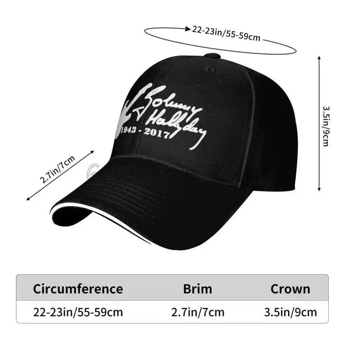 Casquette de Baseball imprimée Johnny Hallyday