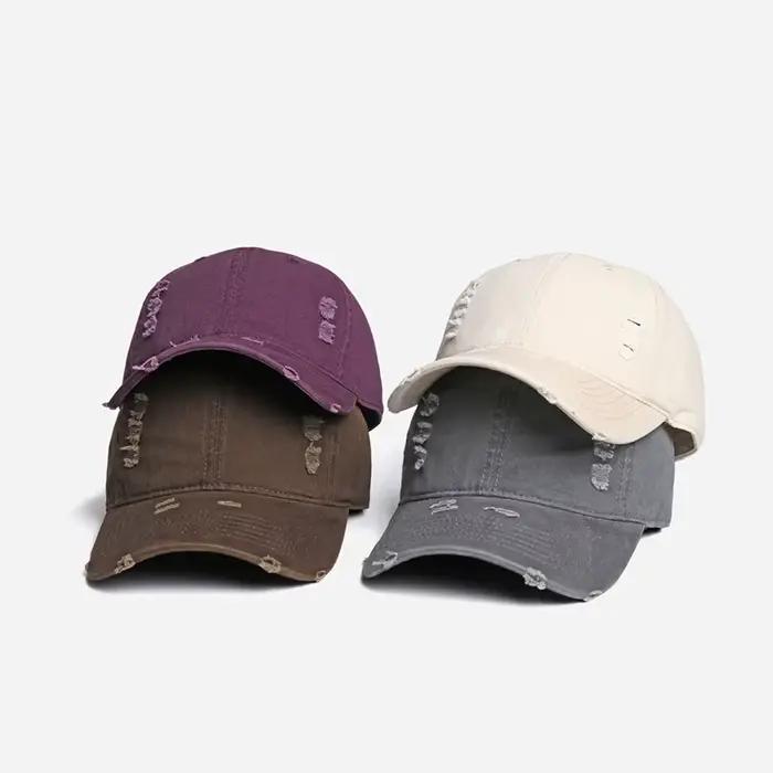 Casquette de baseball vintage délavée avec logo personnalisé