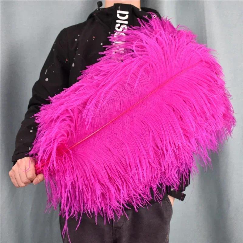 Plumes d'autruche rouge rosé décoratives de 15-70 cm/6-28 po de long