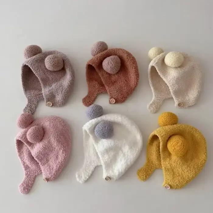Chapeau doux polyester preppy pour enfants et nouveau-nés protection auditeurs pour bébés occasions spéciales et tous les âges