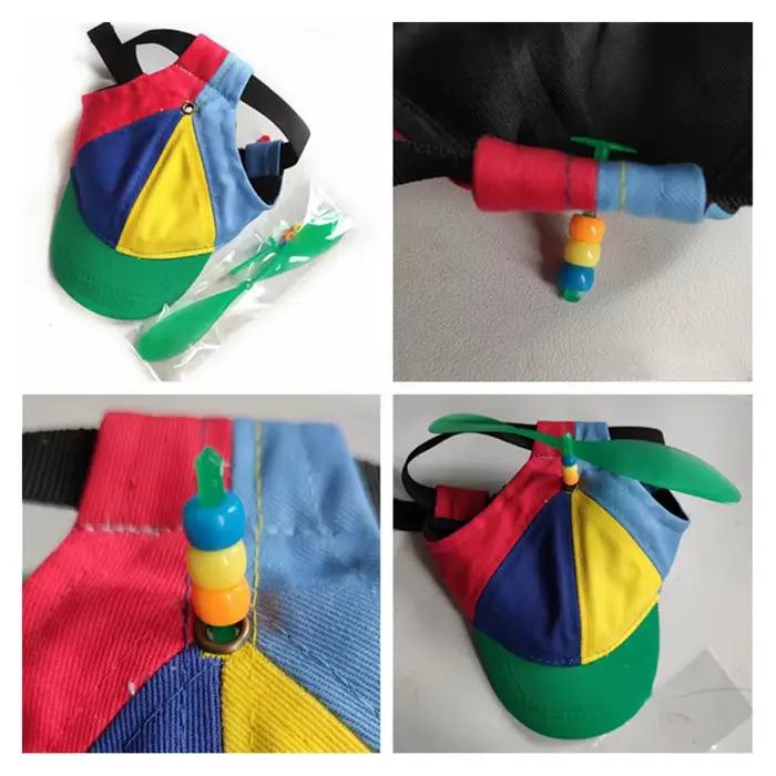 Chapeau à hélices coloré et détachable pour animaux de compagnie chien chat protection solaire confortable fantaisie style unique occassions spéciales