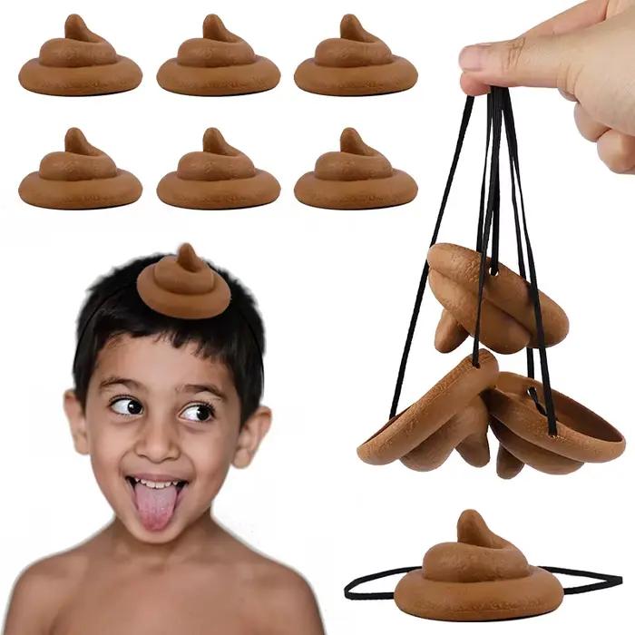 Chapeau de merde amusant pour enfants accessoire de décoration de fête d'halloween jouet de farce couvre-chef accessoire de cosplay pour adultes accessoire de noël