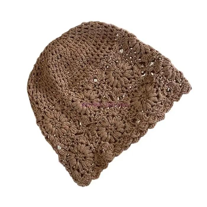 Chapeau tricoté à fleurs unisexe pour adultes, polyvalent, décontracté et audacieux, idéal pour l'hiver, activité de plein air, voyage ou simple look quotidien