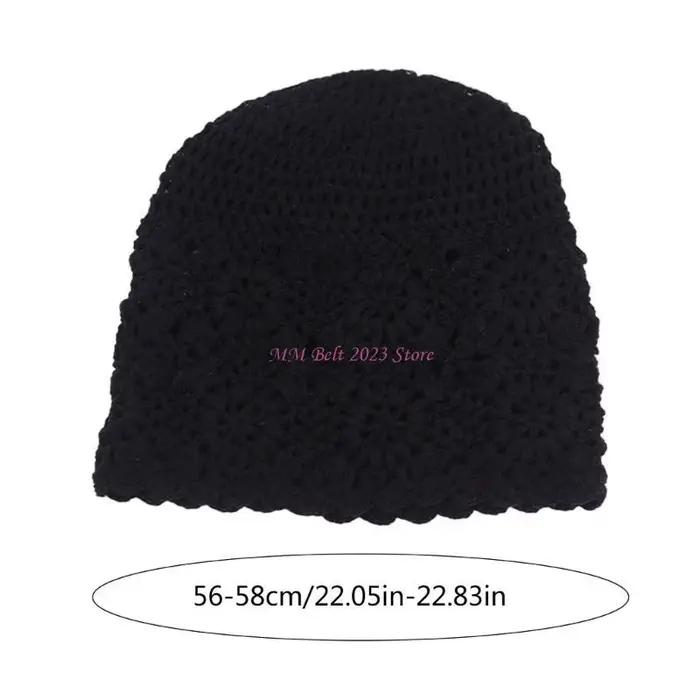 Chapeau tricoté à fleurs unisexe pour adultes, polyvalent, décontracté et audacieux, idéal pour l'hiver, activité de plein air, voyage ou simple look quotidien