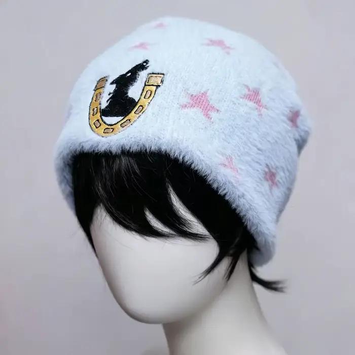 Chapeau Johnny SBR motif étoile peluche pour cosplay et usage quotidien fan anime JoJo's Bizarre Adventure ```