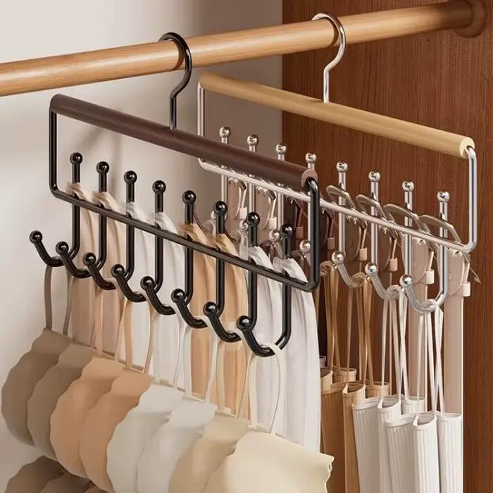 Présentoir en bois pour chapeaux, casquettes, ceintures et cravates gain de place élégant pour maison et bureau