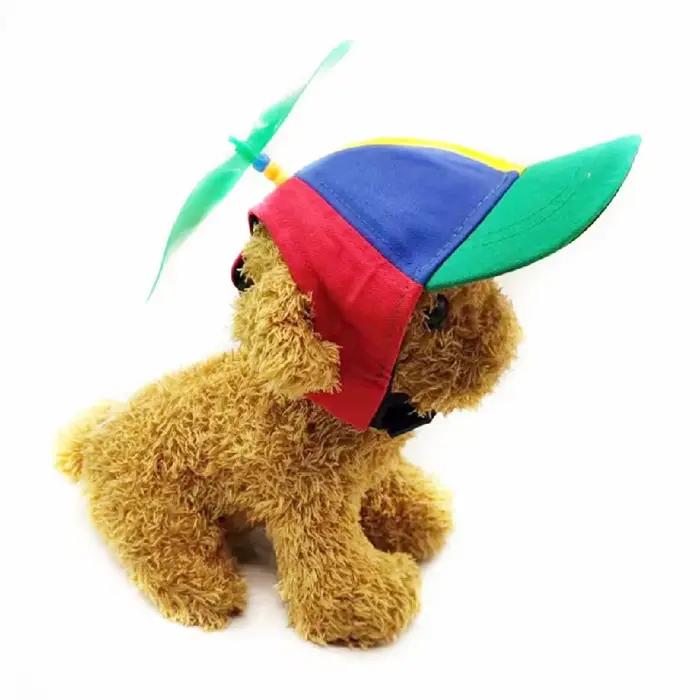 Chapeau coloré à hélices pour chiens et chats résistant aux UV et respirant pour promenades estivales et occasions spéciales