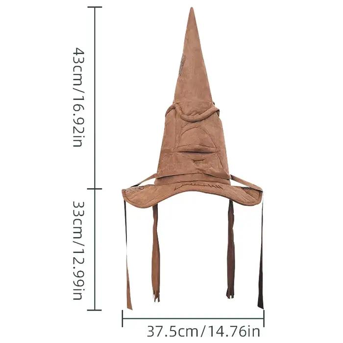 Chapeau de sorcière en polyester fibreux pour adultes occasions d'Halloween Noël Pâques festives et célébrations de cosplay