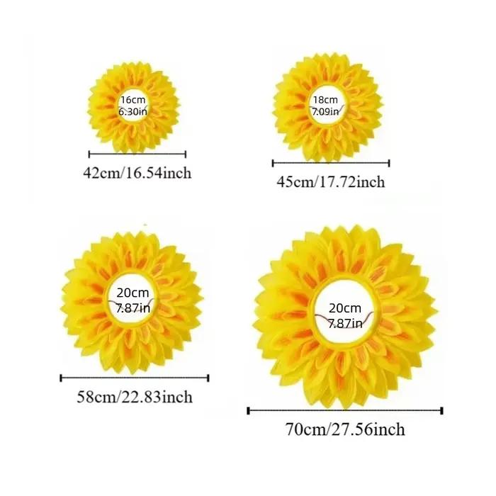 Chapeau de tournesol amusant jaune pour déguisement de fête bandeau style cagoule coiffe de tournesol pour jeux d'enfants et fêtes d'anniversaire