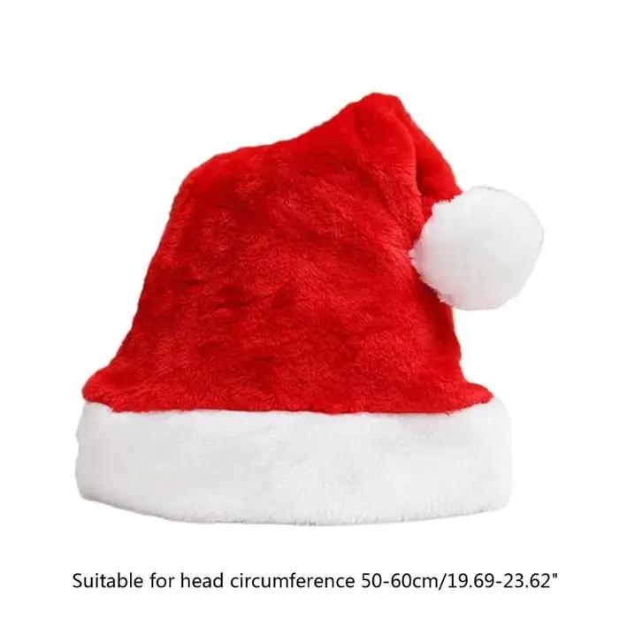 Chapeau de Père Noël multicolore en coton doux pour adultes et adolescents, idéal pour Noël, Nouvel An et toutes célébrations festives