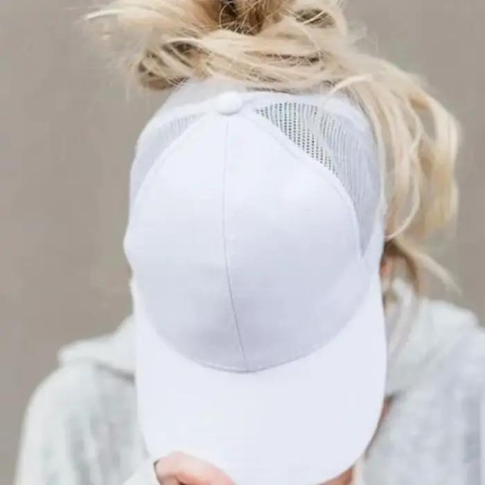 Chapeau de poney pour femmes, casquette de Baseball queue de cheval haute, chignon en désordre pour