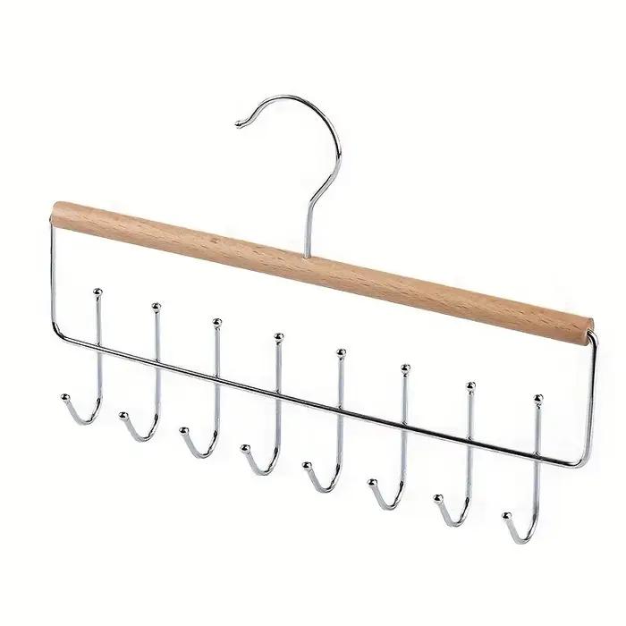 Support en bois pour chapeaux et accessoires avec crochets pour organisation et décoration intérieure moderne chambre dressing garde-robe