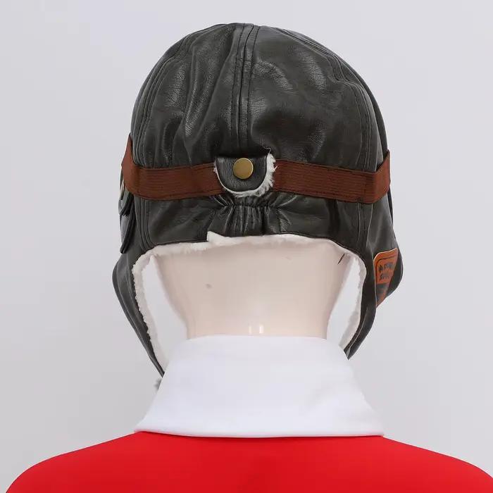 Chapeau de Pilote avec Lunettes et Accessoires pour Halloween et Soirées Cosplay Occasions Spéciales Enfant Adulte