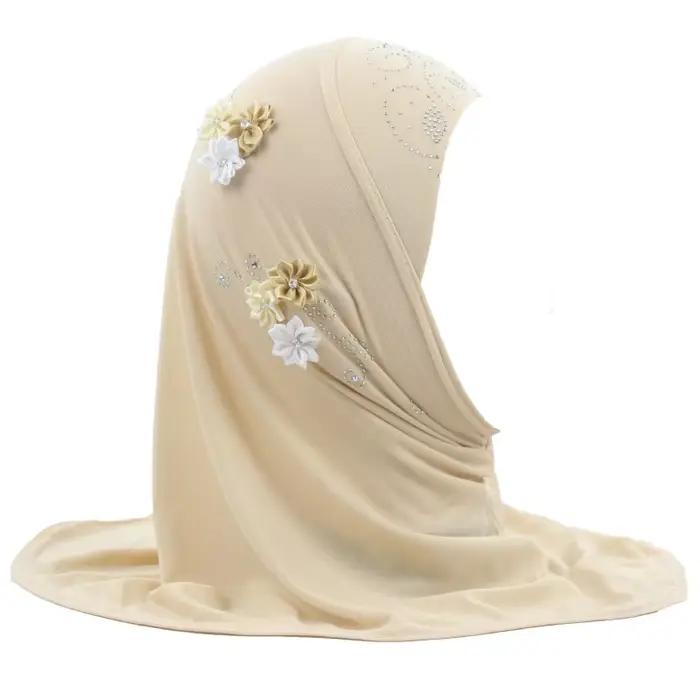 Foulard de Sauna à Fleurs pour Fille de 2 à 6 Ans, Chapeau Arabe à vitation Directement
