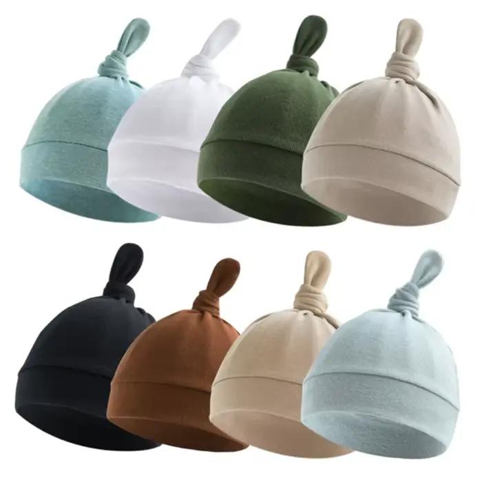 Chapeau en coton doux et respirant pour bébé 0-3 mois mignon et confortable pour les nouveau-nés et nourrissons toutes saisons occasions spéciales