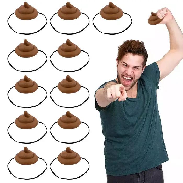 Chapeau de merde amusant pour enfants accessoire de décoration de fête d'halloween jouet de farce couvre-chef accessoire de cosplay pour adultes accessoire de noël