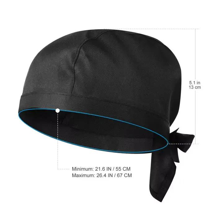 Chapeau de chef de pirate unisexe en coton ajustable pour chef, cuisinier, boulanger et mode quotidien