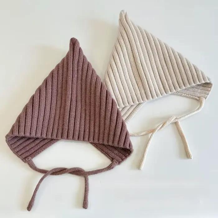 Chapeau elfe pour filles de 1 à 3 ans tricoté en acrylique protection auditive et oreilles casquette mode automne hiver accessoire photo occasions spéciales