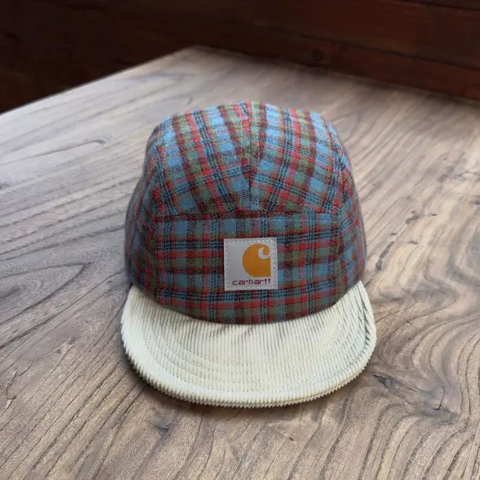 Casquette Carhart à carreaux rétro, couleur assortie, à visière souple, style streetwear hip-hop, da