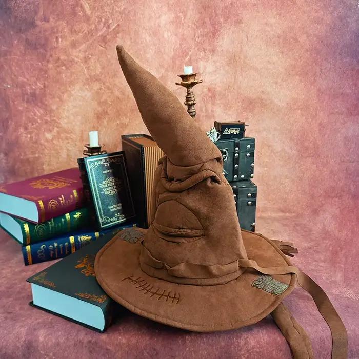 Chapeau de sorcière en polyester fibreux pour adultes occasions d'Halloween Noël Pâques festives et célébrations de cosplay
