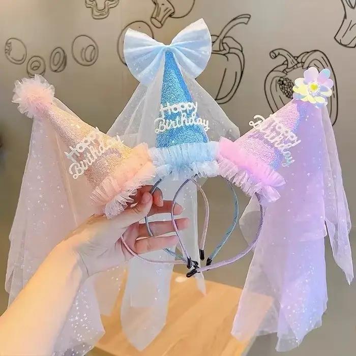 Chapeau d'anniversaire de princesse pour enfants