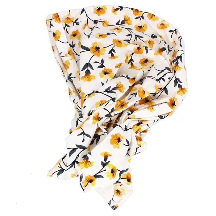 Turban floral en coton pour femmes, confortable et élégant pour perte de cheveux, occasions décontractées printemps automne