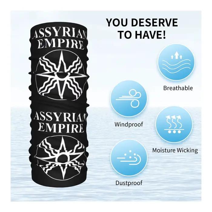 Bandana multifonction CHAMPRINT symbole empire assyrien shamath dieu soleil homme polyester tricoté occassions extérieures aventures activités sportives culturelles